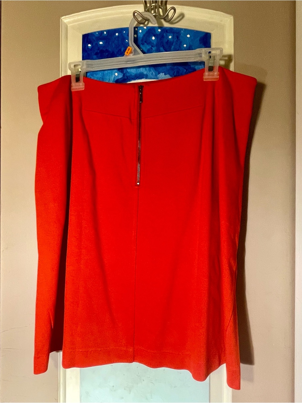 CAbi Fiery Red Skirt with back Zip